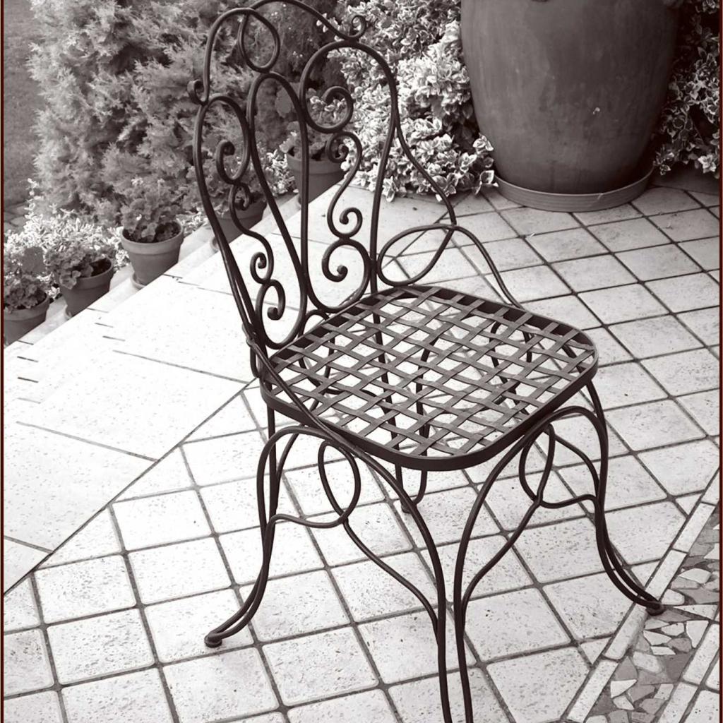 Klasszikus kovácsoltvas kertibútor 1 szék