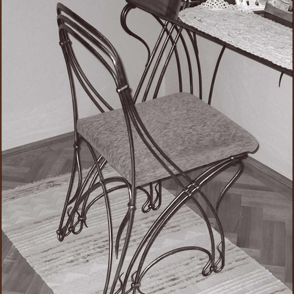 Indás kovácsoltvas szék